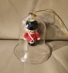 ✅🎄RARE VTG 1980's Commodore TOY SOLDIER Glass Bell Figurine Decorated SEE PICS - Picture 1 of 4