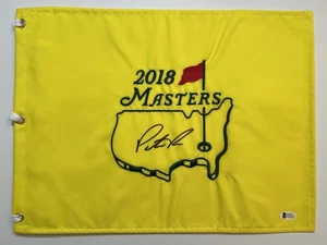 Patrick Reed signed 2018 Masters Flag The Masters BAS Beckett Authentication - Picture 1 of 4
