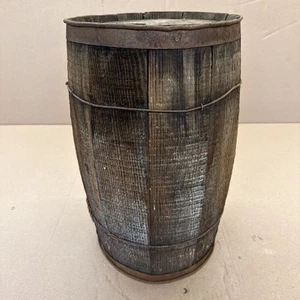 Antique Wood Drill Bit Keg ~ 18" Tall 11" Diameter ~ Heavy, Tight And Solid - Picture 1 of 15