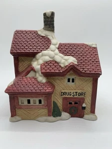 Vintage Christmas Village Drug Store 1994 Holiday Decor Collection  - Picture 1 of 7