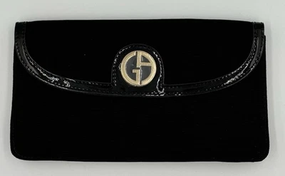 Bolso sin asas cosmético Georgio Armani negro tela de belleza charol ¡ENVÍO BAJO! Foto 1 de 4