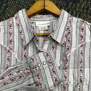 Camisa Ariat Western Mujer XL Vidrio A Presión Rosa Floral Bolsillos Ajustada Western - Imagen 1 de 10