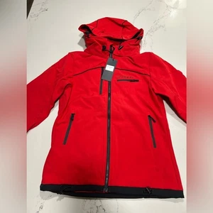 NUEVA Chaqueta Cortavientos Roja Para Hombre Pin Fin Nieve Alpha $200 M - Imagen 1 de 12
