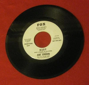 JERI JORDEN "BABY" MEGA RARE 1957 FOX PROMO 102 LQQQK!! - Picture 1 of 2