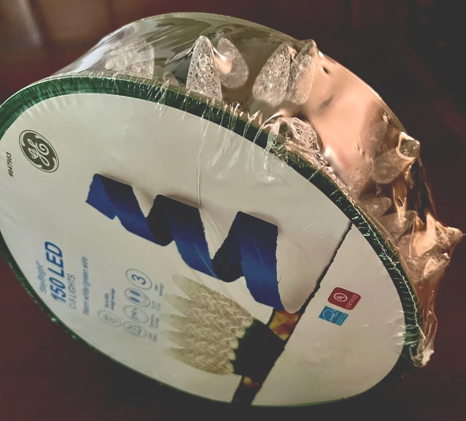 GE 150 LED C5 Warm White Lights Staybright on Reel