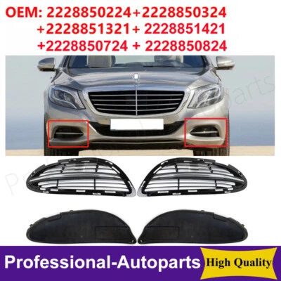 Set of 6PCSLeft+Right Fog Lamp Cover Grille Frame For Mercedes-Benz S-Class W222 - Image 1 of 4