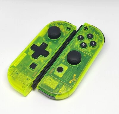 Nintendo Switch Custom Joycons Clear Green D-PAD Joy-Con Controller Japanese - Image 1 of 3