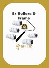 5x 6" Microfibre Roller Refill Paint Sleeves & Frame. Comfort Grip, Grp, Paint