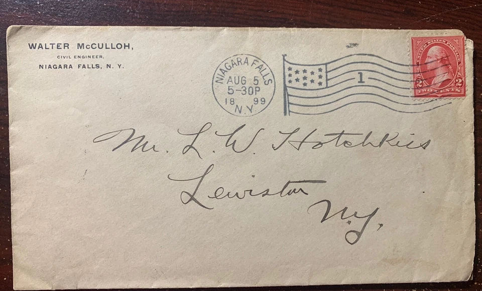 Niagra Falls N Y Postal Cover Walter McCulloh Civil Engineer Vintage - Image 1 of 1