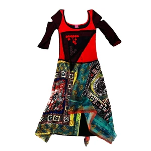 Save The Queen Womens Midi Dress Size 12UK 8US M Multicolour Mesh Printed - Picture 1 of 20