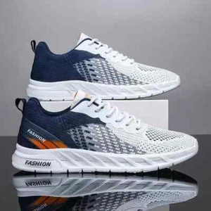 Herren Laufschuhe Atmungsaktiv Strick Sport Turnschuhe Gepolstert Freizeit Fitness Sport - Bild 1 von 26