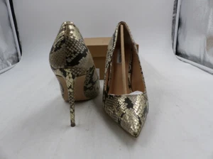 STEVE MADDEN VALA GOLD SNAKE WOMENS 4 INCH HEELS SIZE 11 - Picture 1 of 2