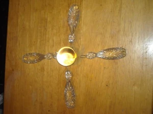 4 Kristallprismen 3 1/2 Zoll lang plus 1 3/4 Dia Kristallkugel mit gebrauchter Öse - Bild 1 von 7
