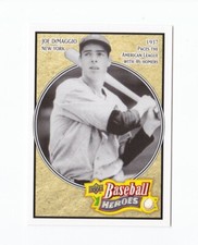 2010 Upper Deck Baseball Heroes #BH1 Joe DiMaggio New York Yankees