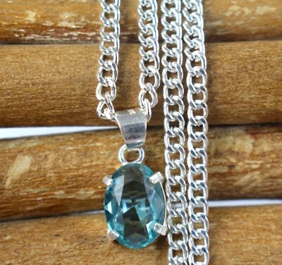 Colgante certificado de piedras preciosas ovaladas de 13 x 10 mm amatista verde natural de 5,90 quilates Foto 1 de 4