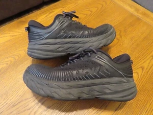 Zapatos para correr Hoka One Bondi 7 negros/negros usados 1110518 - para hombre talla 9 - Imagen 1 de 9