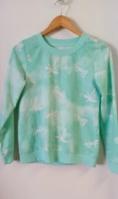 Barbie Girls Sweatshirt Green Palm Tree Size XL  - Image 1 of 4