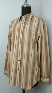 AAR A.A.R Yohji design studio Yamamoto brown pinstriped M shirt - Picture 1 of 15