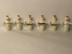 Department 56 ~ Schneemann Tischkartenhalter ~ "Once Upon A Starry Night" 6er Set - Bild 1 von 9