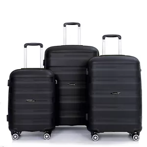 3 Piece Hardside Luggage Set Spinner Suitcase TSA Lock 20"/24"/28" Lightweight - Picture 1 of 22