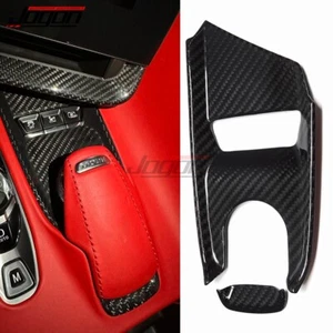 Cubierta de ajuste base perilla de engranaje modo consola de carbono para Corvette C8 Stingray 2020-2025 - Imagen 1 de 9