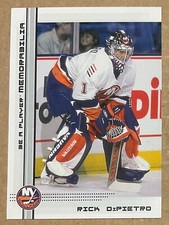 2000-01 RICK DiPIETRO BE A PLAYER MEMORABILIA ROOKIE CARD #497 ISLANDERS