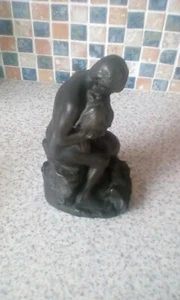 NACKTES LIEBHABERPAAR STATUE ROLAND CHADWICK 16 CM HOCH AUF 10 CM DURCHMESSERSOCKEL - Bild 1 von 5