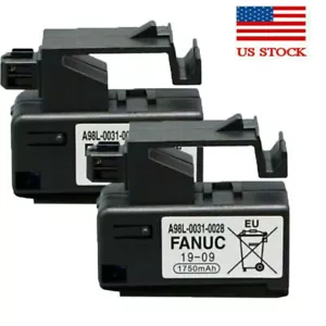 US 2pack For FANUC A98L-0031-0028 / A02B-0323-K102 Battery 1750mAh 3V Li Battery - Picture 1 of 8