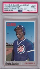 1992 B.B. Cards Magazine #44 ANDRE DAWSON PSA 9 MINT Chicago CUBS rare 1/1