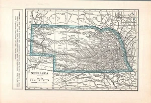 1937 Vintage Atlas Map Page - Nebraska map - Picture 1 of 1