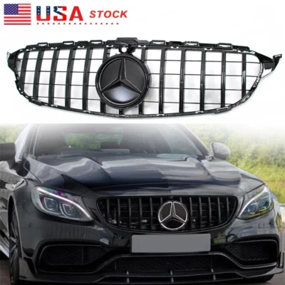 LED Star Grill Grille With Camera For Mercedes Benz W205 C300 C43 2019 2020 2021 - Image 1 of 4
