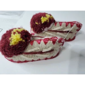 Handgefertigte traditionelle griechische Bommel Hausschuhe Made in Greece USA kleines Kind 4,5 - Bild 1 von 7
