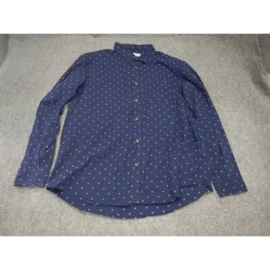 Old Navy Everyday Shirt Men's XXL Tall Blue Polka Dot Button-Down Regular Fit - Picture 1 of 11