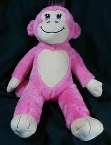 BUILD A BEAR BAB Pink Tan MONKEY Heart Valentine I Love You Plush 19" Talks - Picture 1 of 5