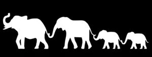 Family Window Sticker Decal, Elephant Family Decal, Elephants - Picture 1 of 1