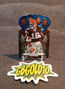 2010 Panini Crown Royale BLUE #24 Josh Cribbs SERIAL #15/100 CLEVELAND BROWNS