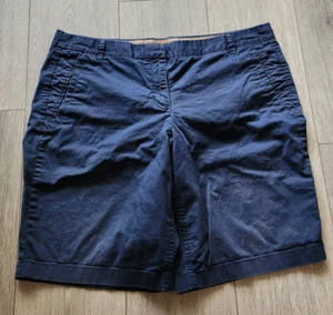 J Crew Chino Bermuda Shorts Women's 12 Blue 37 x 10.5 Mid Rise Stretch - Picture 1 of 12