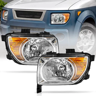 Fits 2003-2008 Honda Element Replacement Headlights Head Lamps Left+Right 03-08 - Изображение 1 из 4