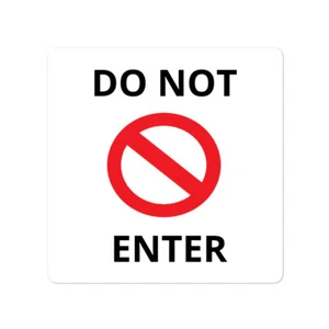 NICHT BETRETEN Warnschild Aufkleber Rotes Kreuz Betreten verweigert Blasenfrei Sticker - Bild 1 von 4