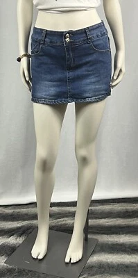 Blue Denim Skirt Skort 5 Pockets One Size - Image 1 of 3
