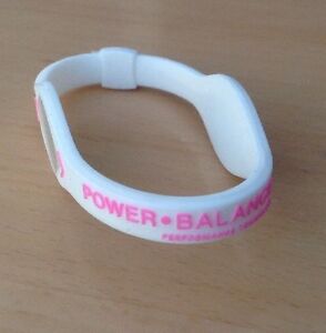 Large White Power Balance  Energy Silicon Wrist Band Hologram Bracelet.  NEW