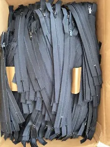 50 Lot New TALON ZIPPERS Zephyr Black 7in NYLON COIL Pant/Skirt Closed End NOS - Picture 1 of 6