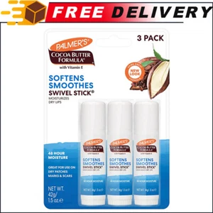 3-Pack Palmer's Cocoa Butter Formula Moisturizing Swivel Stick W/ Vitamin E - Picture 1 of 11