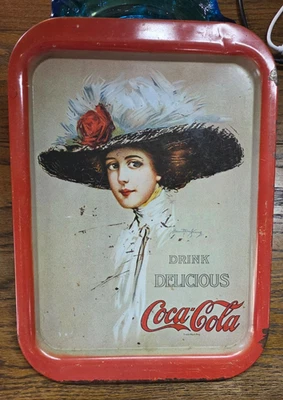 Vintage Coca Cola Tray With Victorian Coca Cola Girl  - Image 1 of 4