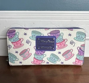 Disney Parks Loungefly Alice in Wonderland Teacup Mad Tea Party Zip Wallet - Picture 1 of 11