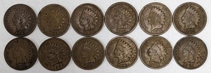 Indian Head Pennies 12 verschiedene Datumsangaben - Bild 1 von 3