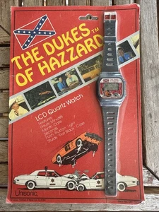 Reloj Dukes of Hazzard 1981 Sellado Vintage LCD Cuarzo Unisónico Artículo No. DH-1001B - Imagen 1 de 7
