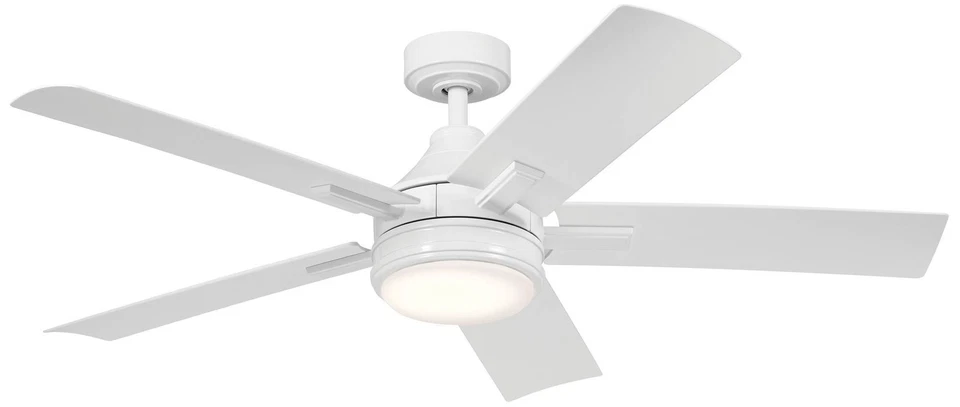 52" Kichler Tide White LED Outdoor Ceiling Fan with Remote - Image 1 of 1