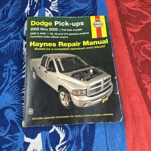 Dodge Pick Up 2002-2008 Repair Manual Haynes 30042 Full Size V6/8/10 2WD 4WD - Picture 1 of 4