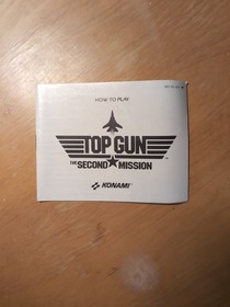 TOP GUN The Second Mission NES Nintendo Game Original 1989 Manual Booklet *ONLY*
